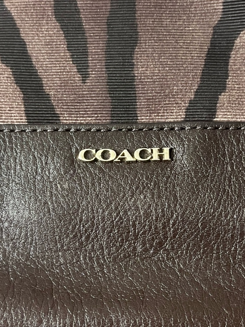 Coach Madison Zebra Convertible Hippie Shoulder / Crossbody Bag (#51086) - Picture 3 of 10